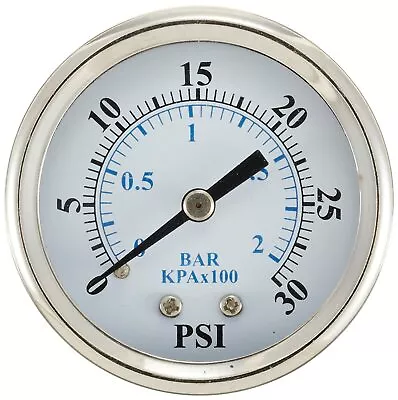 $11.23 • Buy Dry Vacuum Gauge 2.5  Dial 30 /0 Hg Vacuum Psi Range 1/4  NPT Size Thread Center