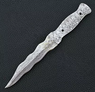 Custom Handmade Forged Damascus Steel Blank Blade Hunting Kris Dagger Knife • $29.95