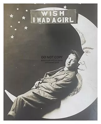 Paper Moon Handsome Man Longing  Wish I Had A Girl  8x10 Photo • $8.49