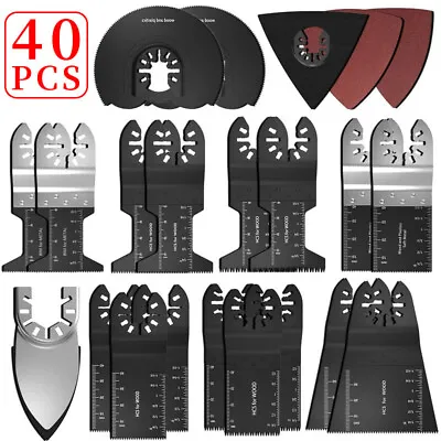 40PCS Oscillating Saw Blades Multi Tool Accessories Metal Wood For Makita Dewalt • £13.29