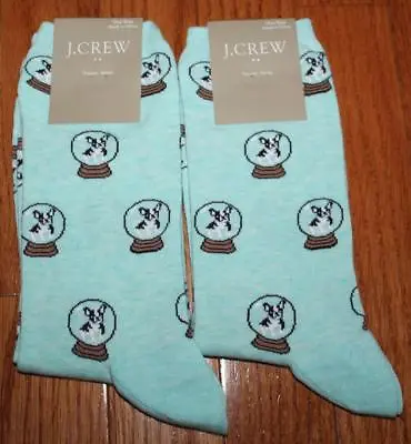 TWO (2) NEW NWT J. Crew Womens Trouser Socks Boston Terriers French Bulldogs *2B • $11.11