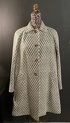 M Missoni White Green Woven Raffia Tweed Coat Spring Jacket • $400