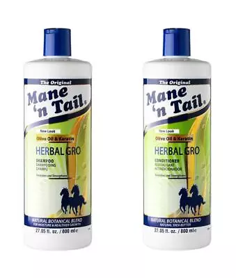 Mane 'n Tail Herbal Gro Shampoo 800ml And Conditioner 800ml • £19.88