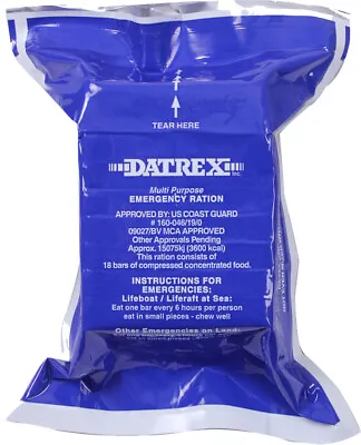 DATREX 3600 Calories Emergency Food Ration Coconut MRE Bars - 18 Bars Per Pack • $19.99