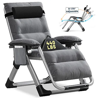 Zero Gravity Lawn Chair Lounge Chair Patio Recliner Folding Recliner Indoor • £99