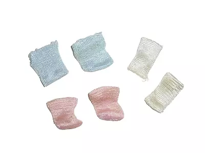 Vintage Blue Pink White Rayon Socks For 8  Dolls Ginny Muffie Ginger • $22.50