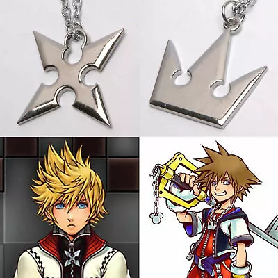 £3.59 • Buy NEW Kingdom Hearts Sora's Crown & Roxas's Cross Necklaces Cosplay Prop