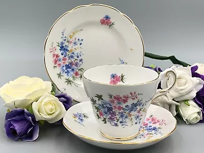 £7.99 • Buy Regency English Bone China Sprays Of Flowers Breakfast Cup And Saucer Tea Plate.