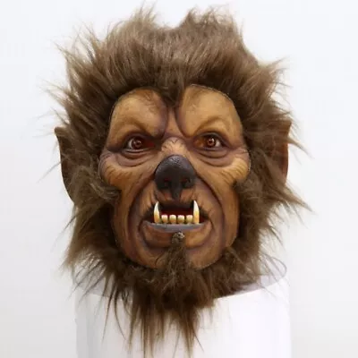 Horror Scary Beast Werewolf Mask Demon Halloween Moonnight Wolf Cosplay Costume • $23.99