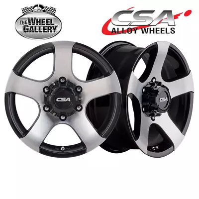 CSA Magnum Ii 16x7 6/139.7 20P Gloss Black Machined Face Set Of Alloy Wheel ... • $1036