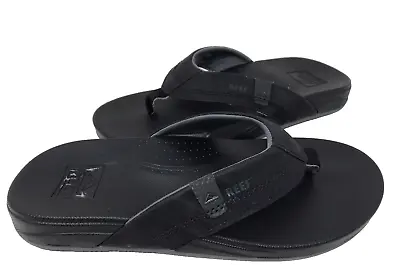 Reef Men's Cushion Spring Black/Gray Slip On Flip Flops Size:9 138E • $45