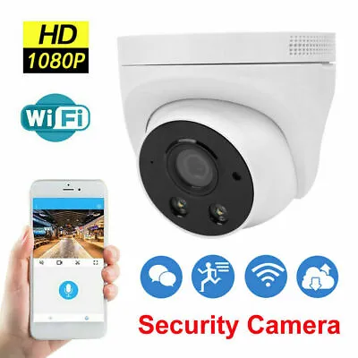 £40.96 • Buy 1080P HD WiFi Dome IP Camera Home Security CCTV Motion Detection 2 Way Audio Cam