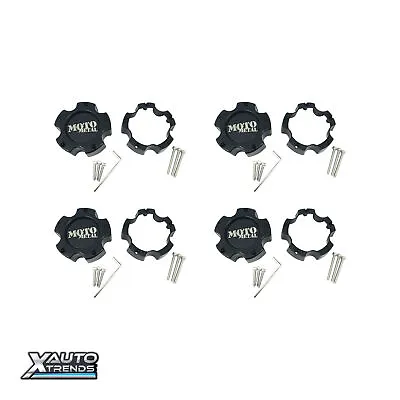 4 X Moto Metal Wheel Center Cap Satin Black SMALL 5 Lug MO909B5127S3 • $124