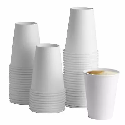 7oz Vending Cups Disposable White Paper Cups For Hot And Cold Drinks Party Cups • £6.99