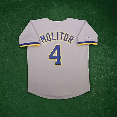 Paul Molitor 1989 Milwaukee Brewers Men's Grey Road Cooperstown Jersey • $149.99