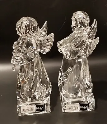 Mikasa Lead Crystal Pair Of Angels One With Harp & One With Violin  • $24