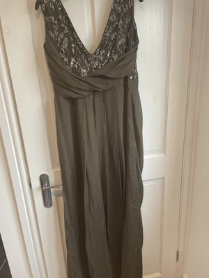 £35 • Buy Matthew Williamson Brown Silk Evening Gown, 12 14, Beaded Sequin Embroidered