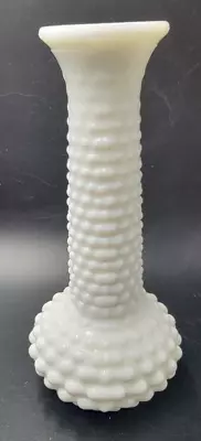 Vintage E.O. Brody Cleveland Co. Hobnail Milk Glass Bulb Vase Made In USA 7.5” • $6