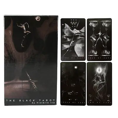 1 Box The Black Tarot Cards Deck For Witch Fate Divination Family • £11.60