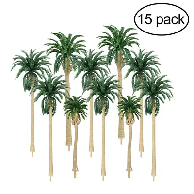 15pcs Artificial Tree Multi Gauge Model Coconut Palm Trees HO O N Scale Scenery • $10.66