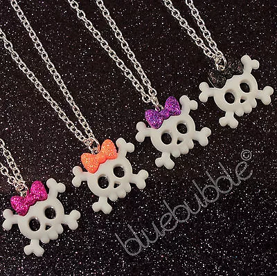 FUNKY 25mm SKELETON SKULL NECKLACE SWEET FUN CANDY GOTH RETRO COOL EMO HALLOWEEN • $6.31