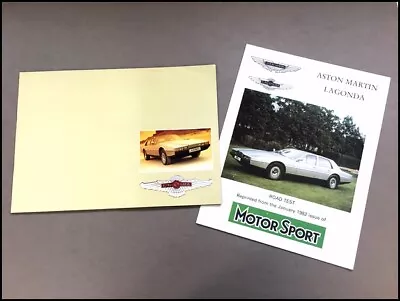 1976 1980 1982 Aston Martin Lagonda Original Car Sales Brochure Catalog - Set • $79.96