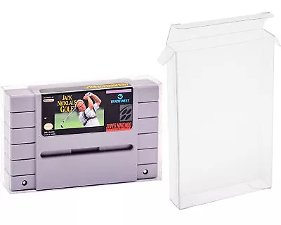 Super Nintendo SNES Cartridge Case Box Protector Clear Plastic Game Thick Sleeve • $9.88