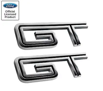 2005-2010 Ford Mustang GT 4.5  Chrome & Black Fender Trunk Emblems Badges Pair • $22.67