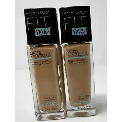 Maybelline Fit Me Foundation Matte + Poreless 220 Natural Beige Lot Of 2 • $23