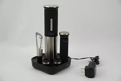 Electric Rabbit Wine Set Corkscrew Aerator Pourer Preserver Set USED • $20