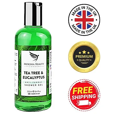 Tea Tree Shower Gel Body Wash Antifungal Soap - Made In UK - 250ml • £11.99