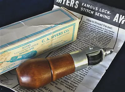 Antique Sewing Awl In Original Box. C.A. Myers Co. Includes Thread Needles • $21.90