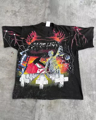 Metallica Master Of Puppets VTG Brockum Worldwide AOP T Shirt 90s REPRINT • $89.99