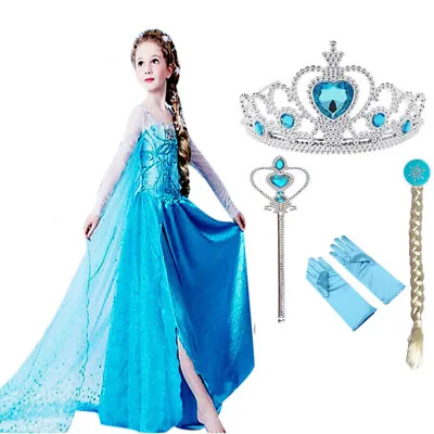  Costumes Girls Elsa Anna Princess Party Dress Frozen Fancy Cosplay Kids Clothes • $9.99