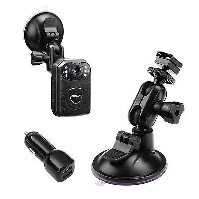 Car Suction Cup Mount Dash Camera Car Holder Charger For KJ21 PRO Body Camera • £13.19