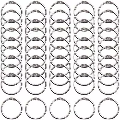 £4.75 • Buy 25mm Hinged Loose Leaf Binder Rings Paper Book Ring Scrapbook Album Index Cards
