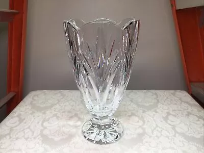 Marquis By Waterford Crystal Canterbury Vase 10  Footed Signed • $49.99