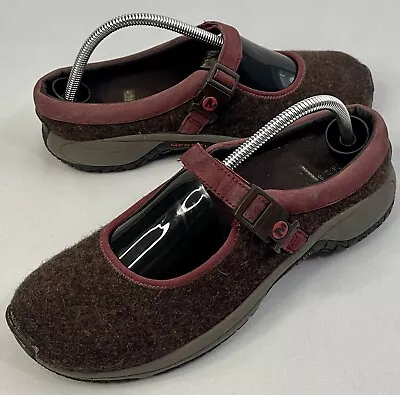 Merrell Encore MJ Wool Earth Sandals Womans 10.5 Buckle Comfort Slip On Mules • $12.99