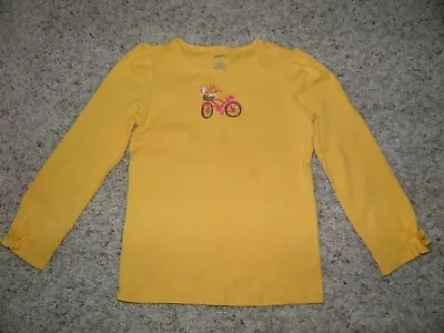 Girls Gymboree Sunflower Smiles Bike Flower Basket Top Size 6 • $11.99