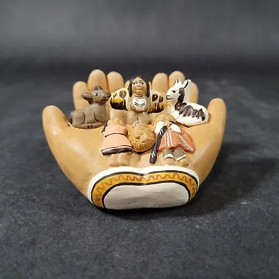 Vintage Peruvian Clay Nativity Poca A Poco Small Nativity By ALBQ NM • $32.97