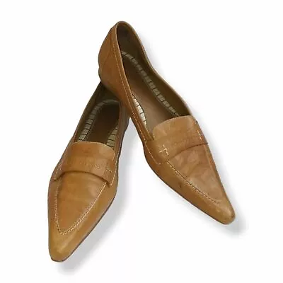 Marc O Polo Womens Loafer Slip On Brown Leather Flat Comfy Size 36 USA 6 UK 3.5 • £29.11