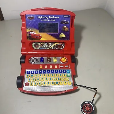 VTech Disney Pixar Cars LIGHTNING McQueen Learning Laptop Grand Prix - Working! • $18