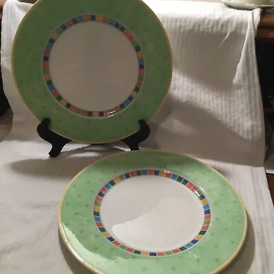 Villeroy And Boch Twist Alea Verde Green Set Of Two Dinner Plate Plates • $22