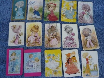$8 • Buy Large Lot Joy Sarah Kay Blank Back GENUINE VINTAGE SINGLE Swap Playing Cards *GP