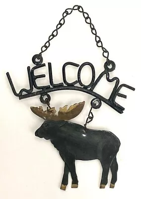 Moose Welcome Metal Sign Cutout-Hanging Chain - 6.5 X 6.5  • $29.99
