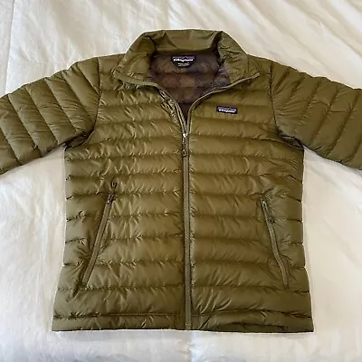 Patagonia Down Sweater - Mint - Mens Medium - Cargo Green (Brown W/ Camo Inside) • $159.95