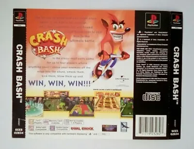 *BACK INLAY ONLY* Crash Bash Bandicoot Playstation One 1 PSOne PS1 PS PSX • £7.95