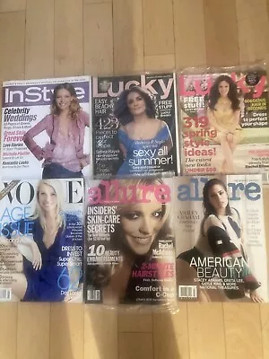 Lot Of 6 Magazines Lucky Allure Vogue InStyle Michelle Pfeiffer Rachel Bilson • £12.16