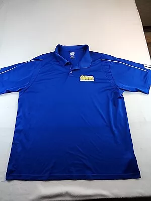 Adidas Golf Binswanger Glass Logo Blue Polo Shirt Mens 3XL • $15.29