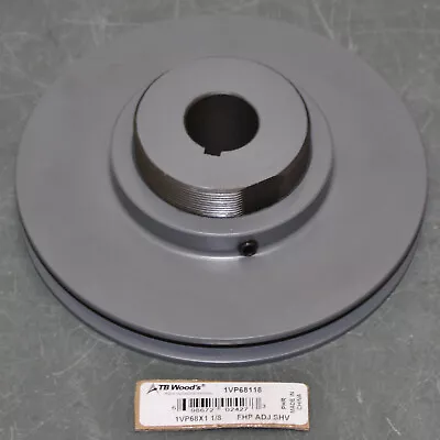 TB Woods Variable Pitch V-Belt Pulley 1VP68118 1-1/8  Bore 6.55  OD 3L 4L 5L • $59.95